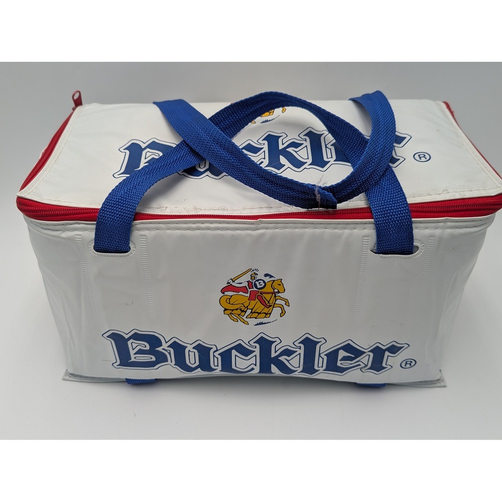 Buckler Beer Cooler Bag Large White Insulated Soft Side Vintage Promo‎ Bag